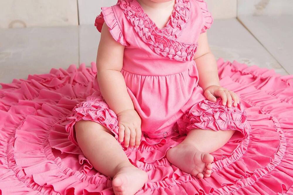 NEW LEMON LOVES LAYETTE baby girls' ava romper in pink